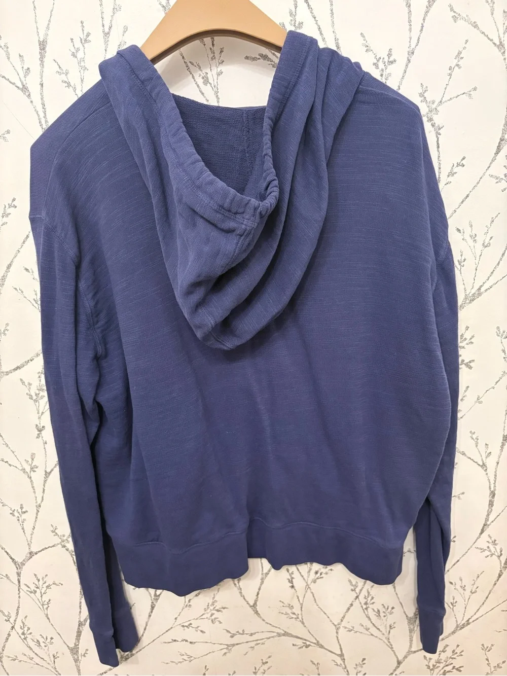 J Crew Vintage fleece full zip hoodie navy size Large
